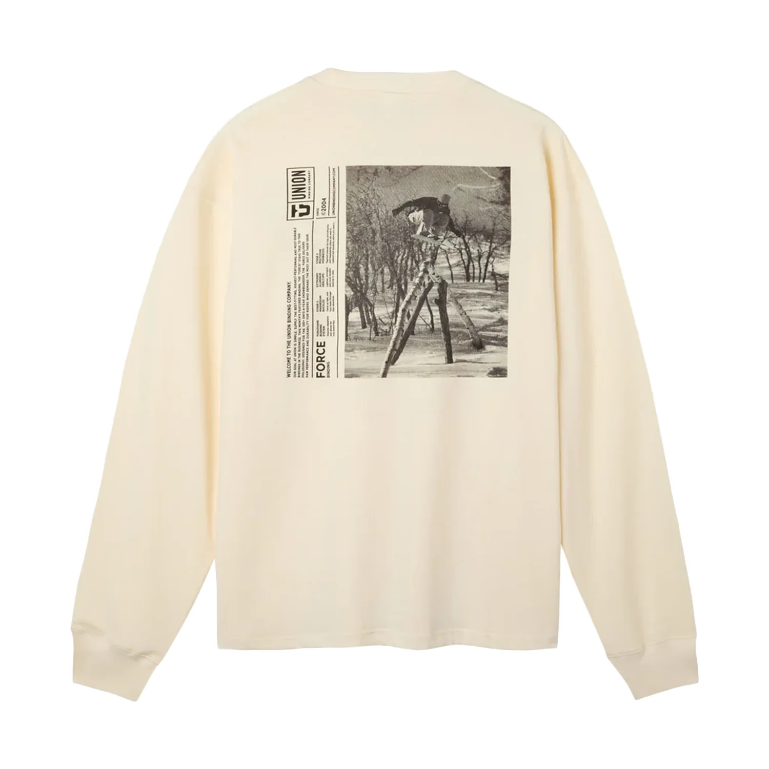 Union Throwback L/S T-Shirt Bone - Image 2