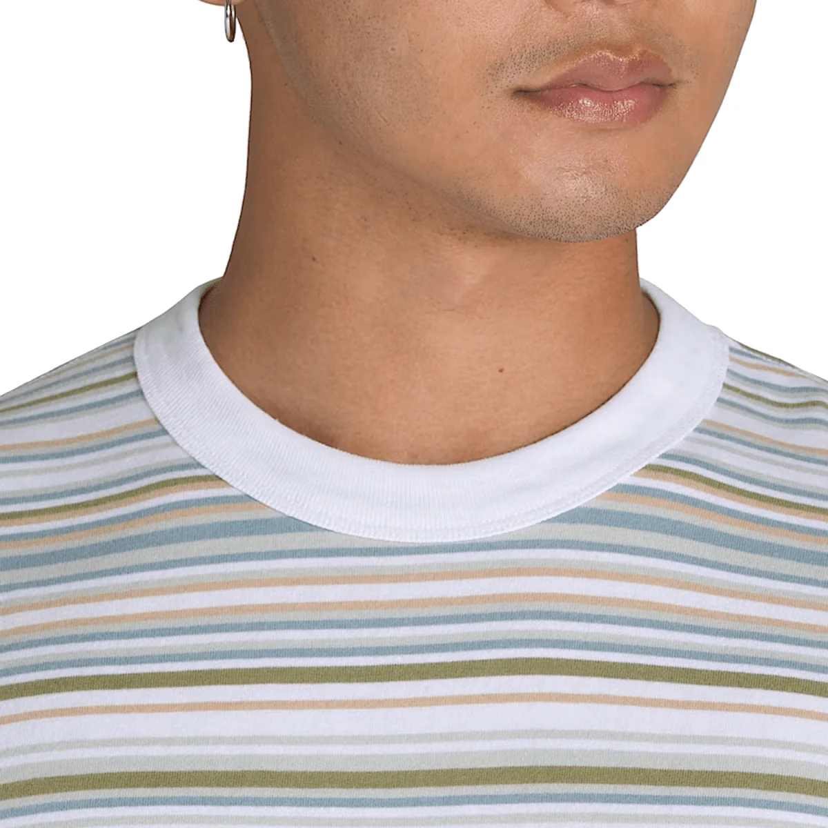 Vans Men's Braden Stripe Knit T-Shirt White - Image 3