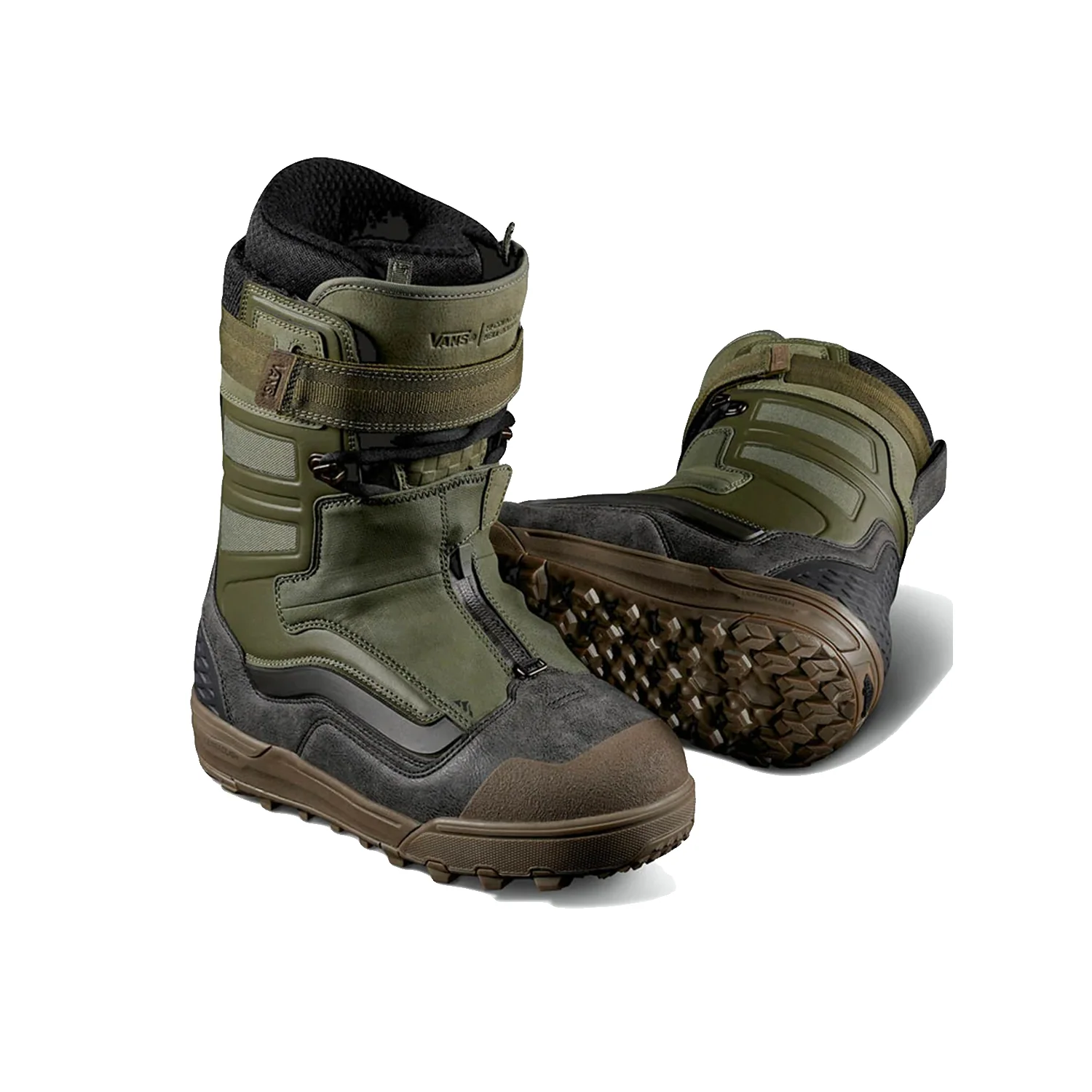 Vans Men's Hi-Country & Hell-Bound Snowboard Boots 2024 Olive/Gum - Image 4
