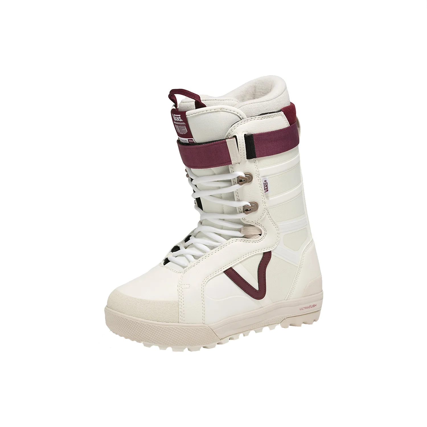 Vans Men's Hi-Standard Pro x Benny Urban Snowboard Boots 2024 Marshmallow/Burgundy - Image 2