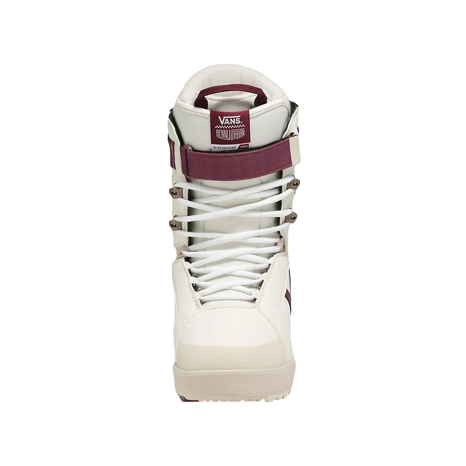 Vans Men's Hi-Standard Pro x Benny Urban Snowboard Boots 2024 Marshmallow/Burgundy - Image 3