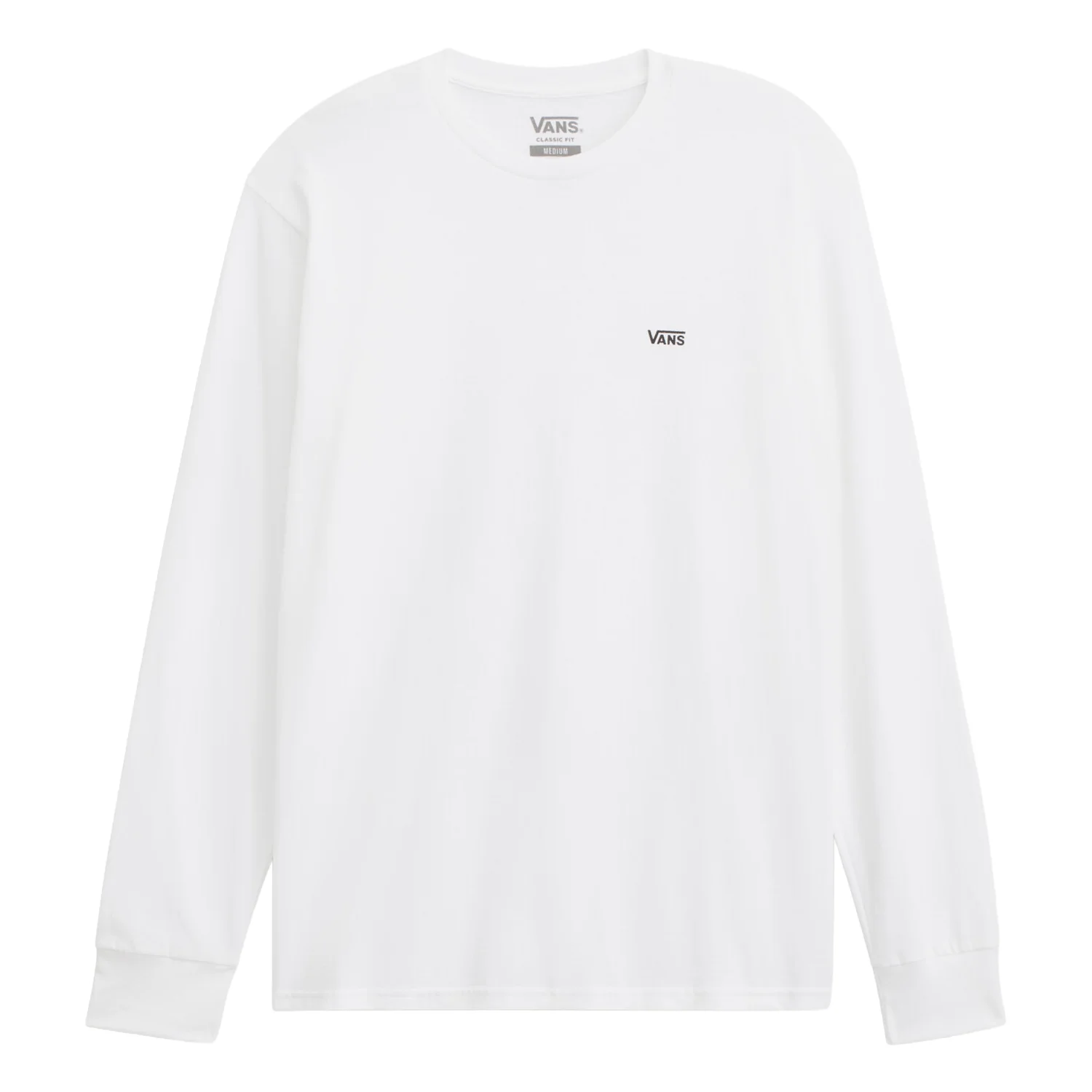 Vans Men's Left Chest Hit Long Sleeve Shirt White-Black - Image 4