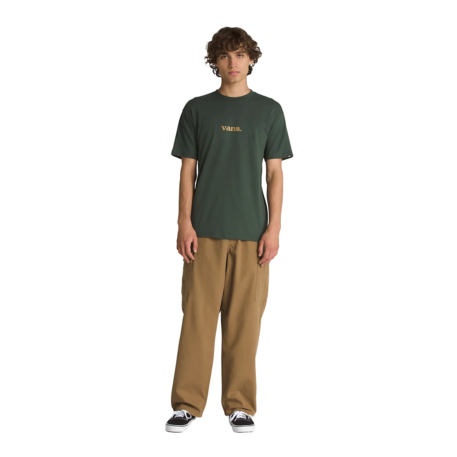 Vans Men's Lower Corecase S/S Tee Deep Forest-Wood Thrush - Image 2