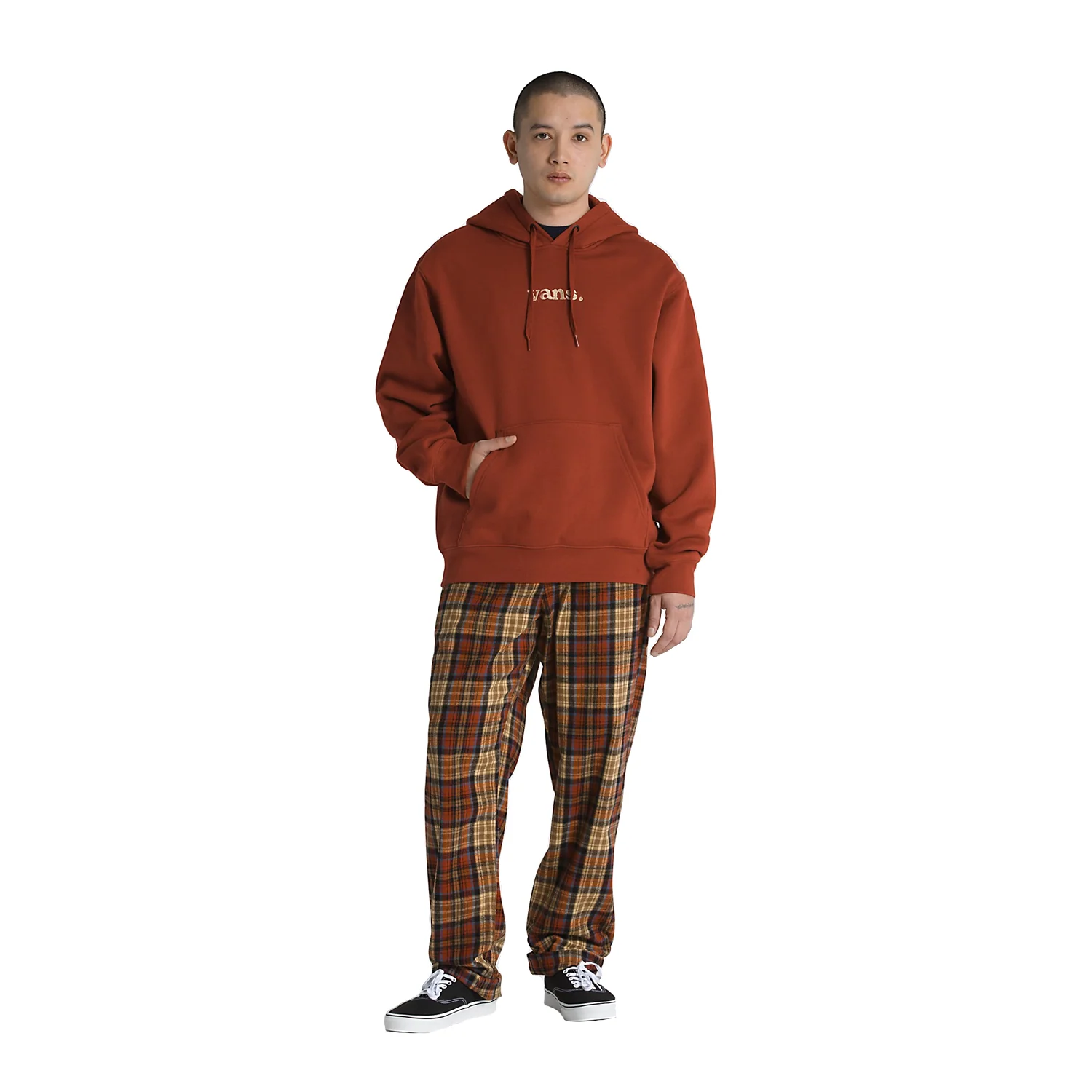 Vans Men's Lowered Loose Hoodie Burnt Henna - Image 3