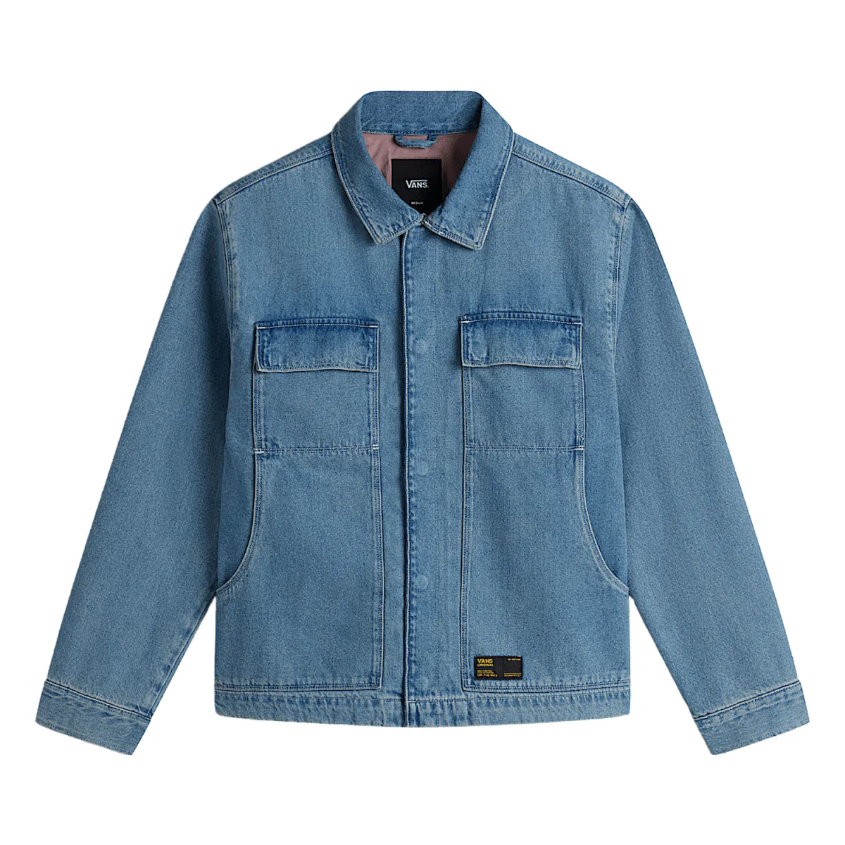Vans Men's McAvoy Denim Station Jacket Stonewash Blue - Image 4