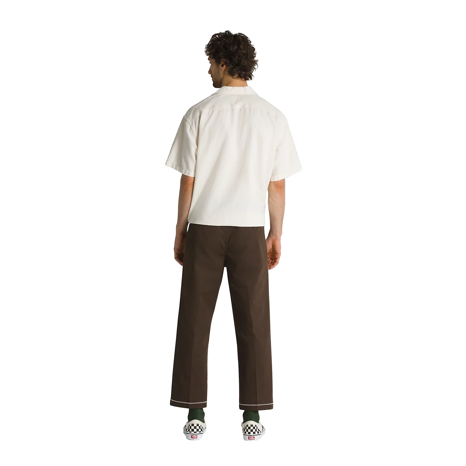 Vans Men's Mikey FEB Authentic Relaxed Cropped Chino Pant Demitasse - Image 2