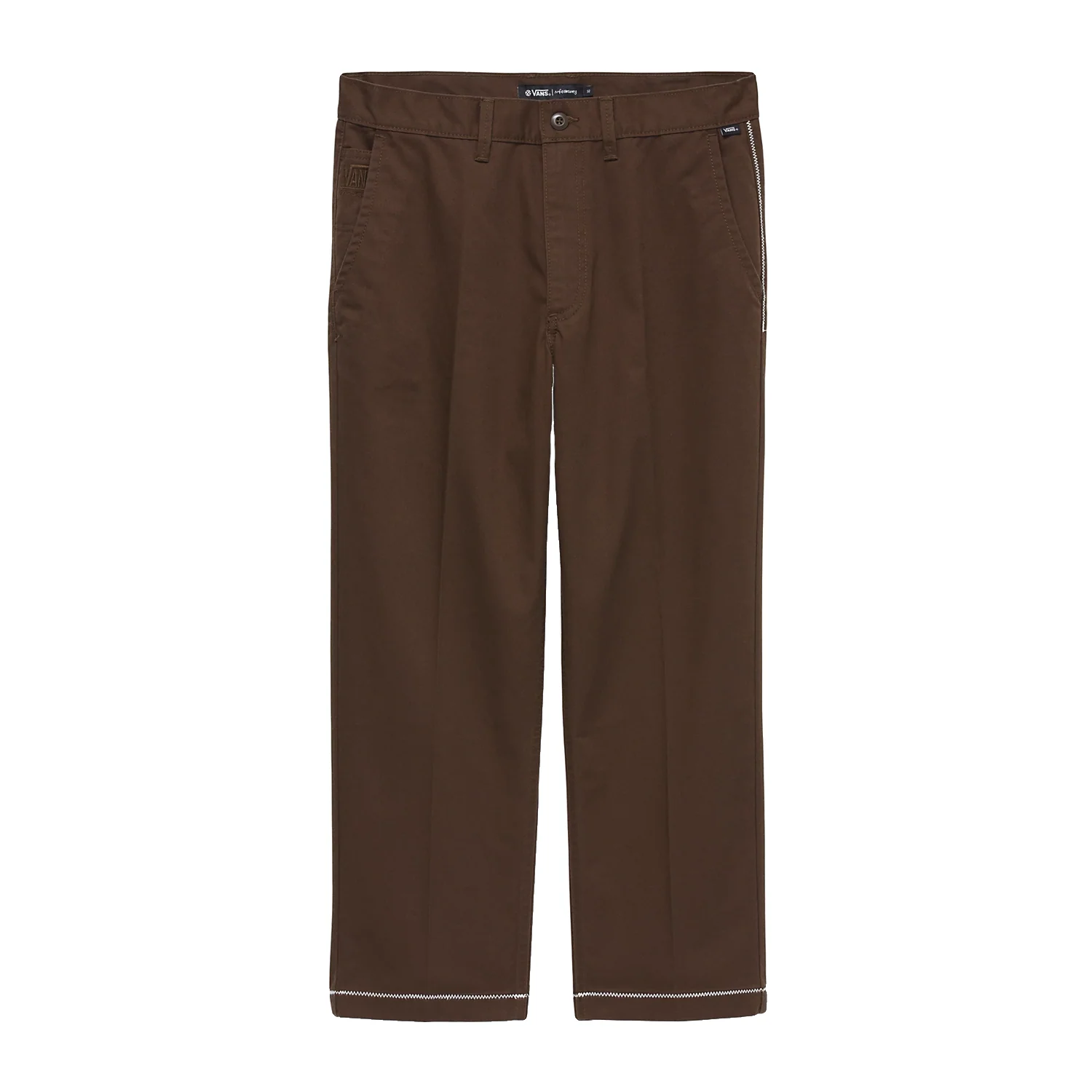 Vans Men's Mikey FEB Authentic Relaxed Cropped Chino Pant Demitasse - Image 4