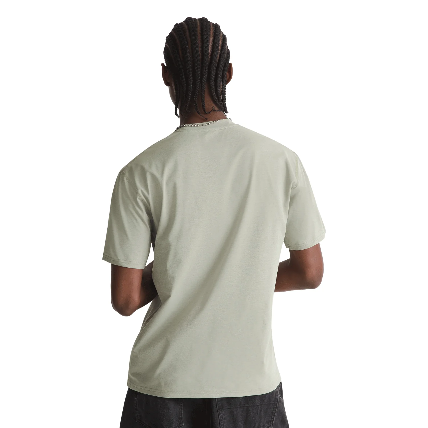 Vans Men's Outline Hybrid S/S T-Shirt Soft Sage - Image 4