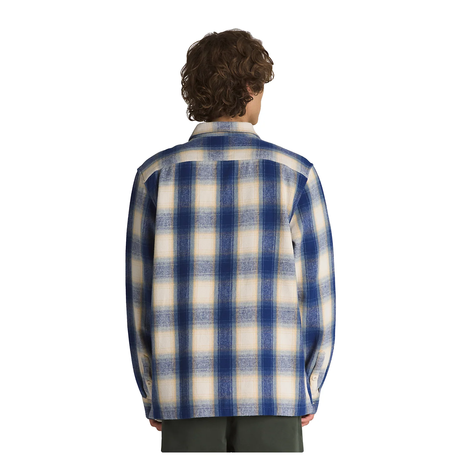 Vans Men's Pemberton L/S Woven Shirt Blue Depths-Oatmeal - Image 3