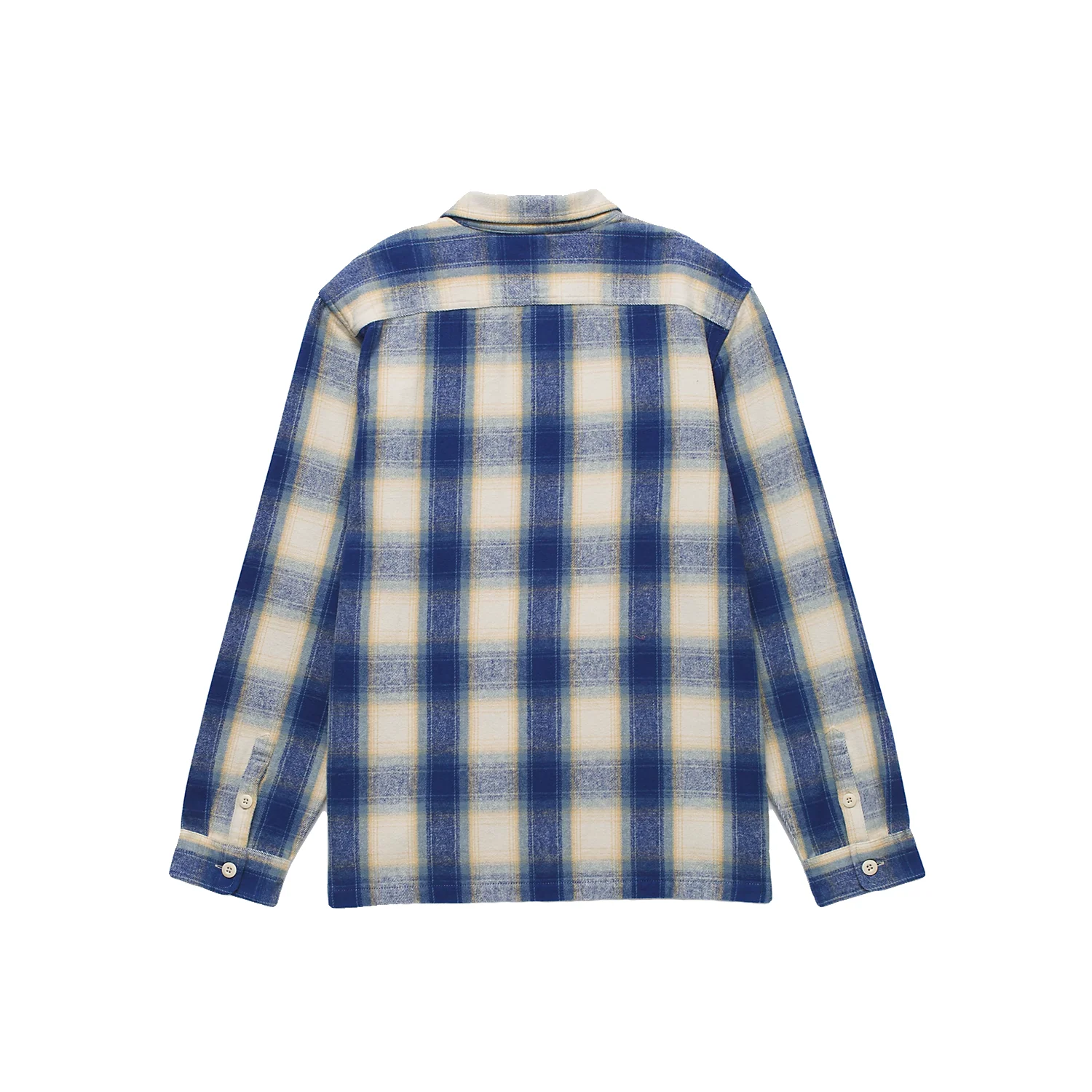Vans Men's Pemberton L/S Woven Shirt Blue Depths-Oatmeal - Image 5