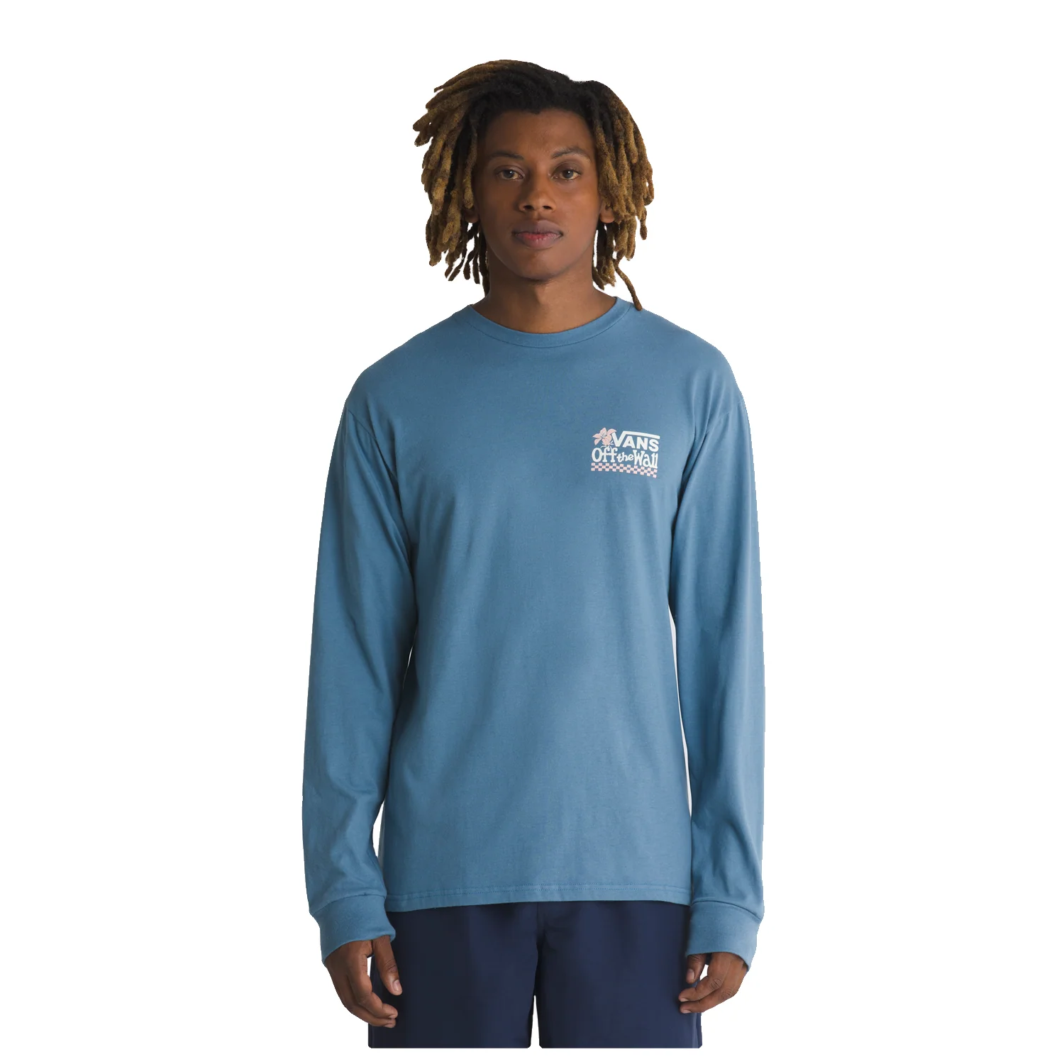 Vans Men's Petal And Pest L/S T Shirt Copen Blue - Image 2