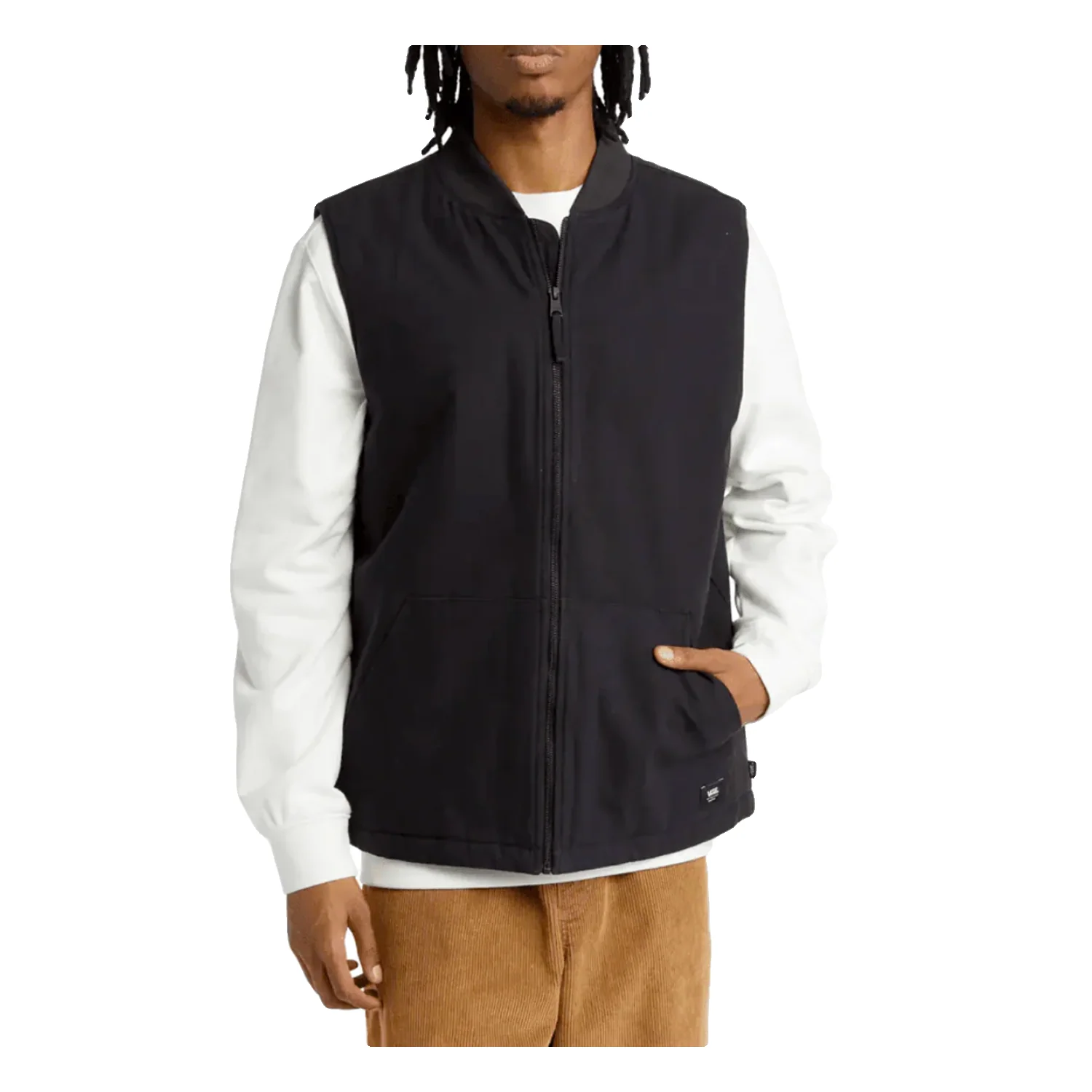 Vans Men's Plaid Talbot Vest Black/Taos Taupe - Image 2