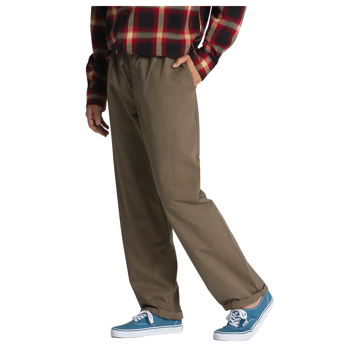 Vans Men's Range Baggy Tapered Elastic Waist Pant Canteen - Image 3
