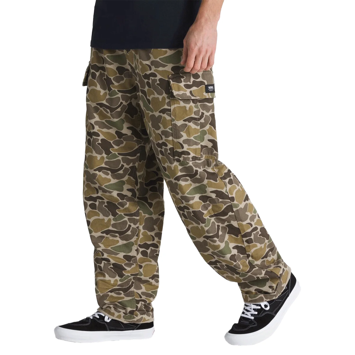 Vans Men's Range Cargo Baggy Tapered Elastic Pant Bungee Cord/Turkish Coffee - Image 3