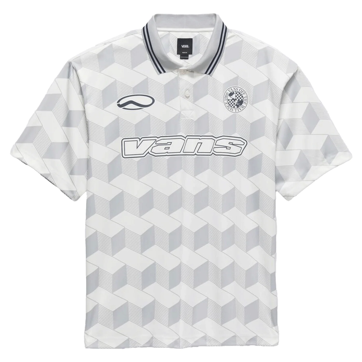 Vans Men's Rigssoccer S/S Polo Shirt Marshmallow - Image 4