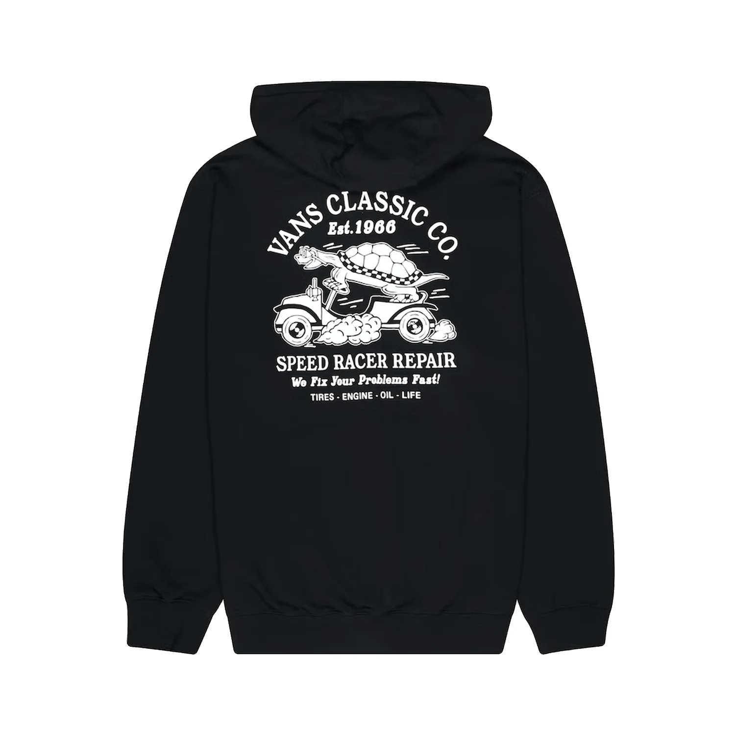 Vans Men's Speed Racer Full Zip Hoodie Black - Image 6