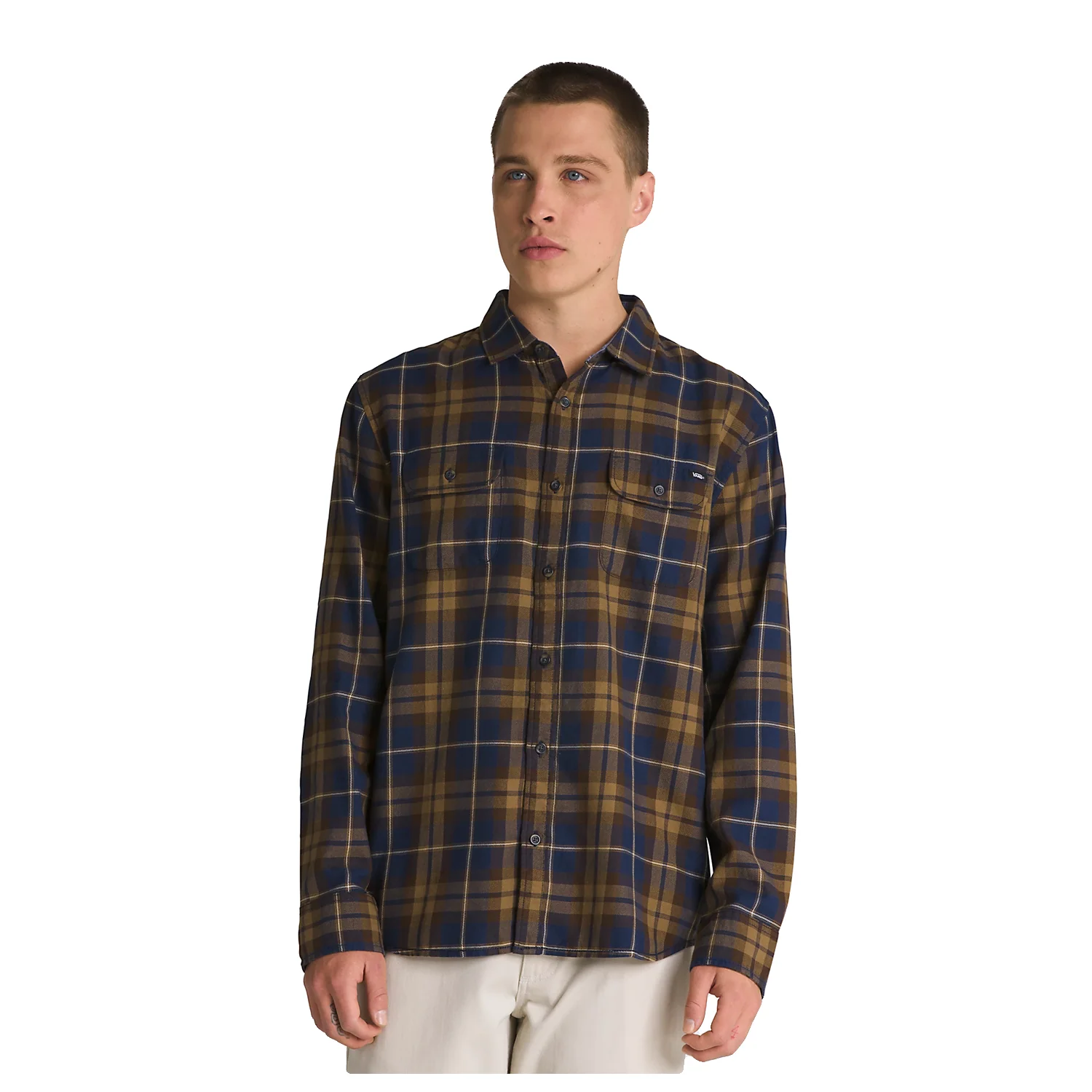 Vans Men's Sycamore L/S Shirt Dress Blues-Kangaroo - Image 2