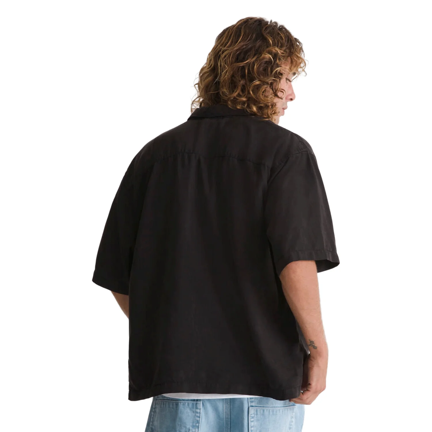 Vans Men's Van Doren Tencel Check Camp S/S Shirt Black - Image 2