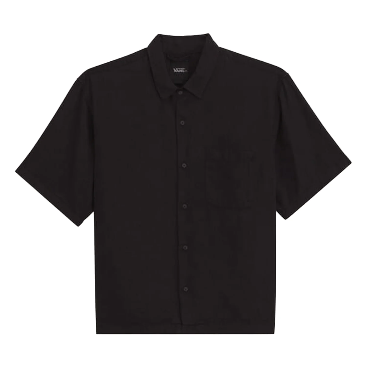 Vans Men's Van Doren Tencel Check Camp S/S Shirt Black - Image 4