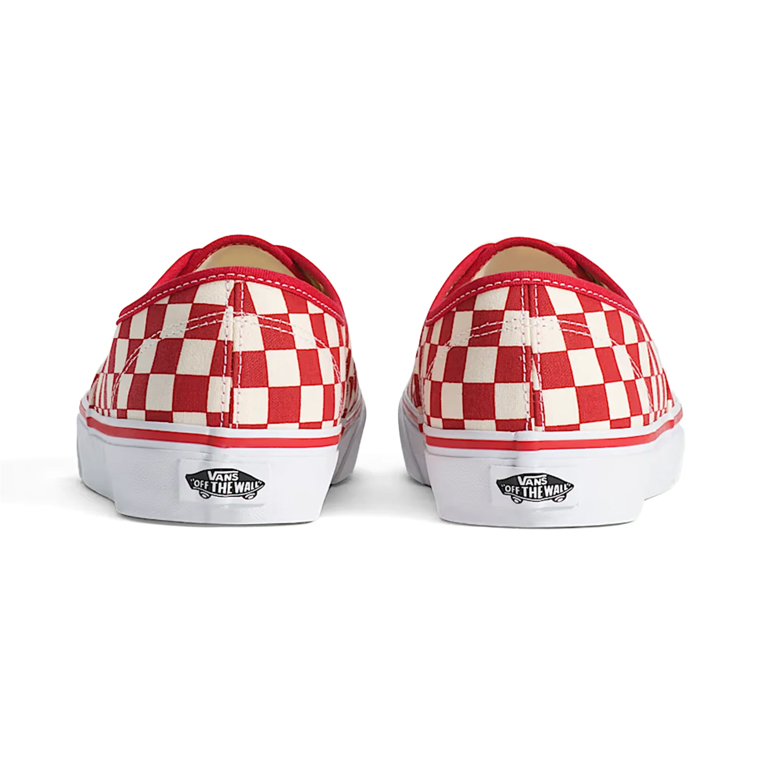 Vans Authentic Shoe Primary Check Racing Red/White - Image 5
