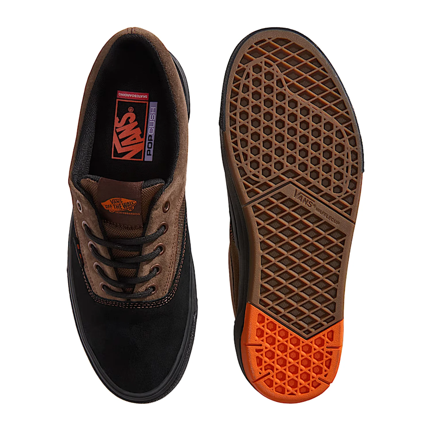 Vans Skate Era Wafflecup Shoe Black/Brown - Image 4