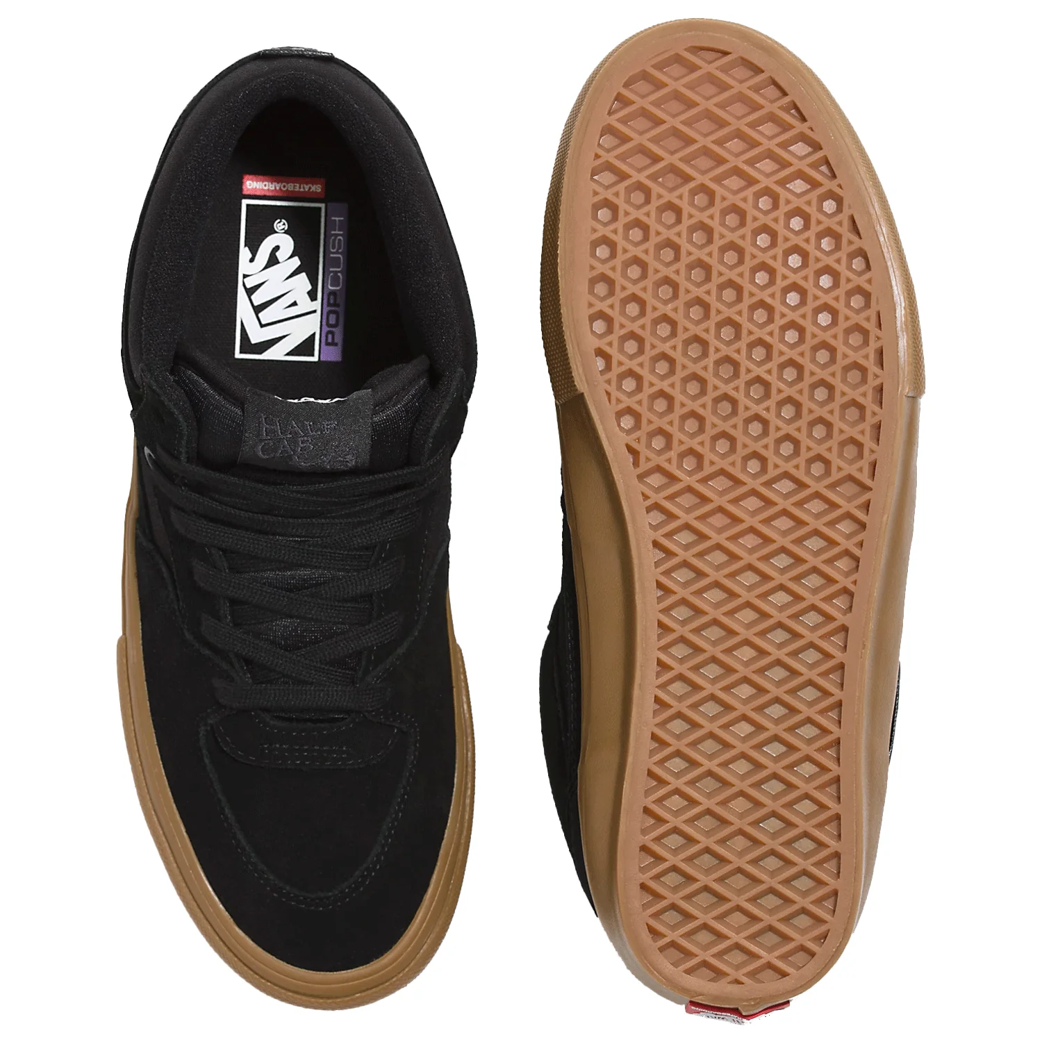 Vans Skate Half Cab Shoe Black/Gum - Image 2