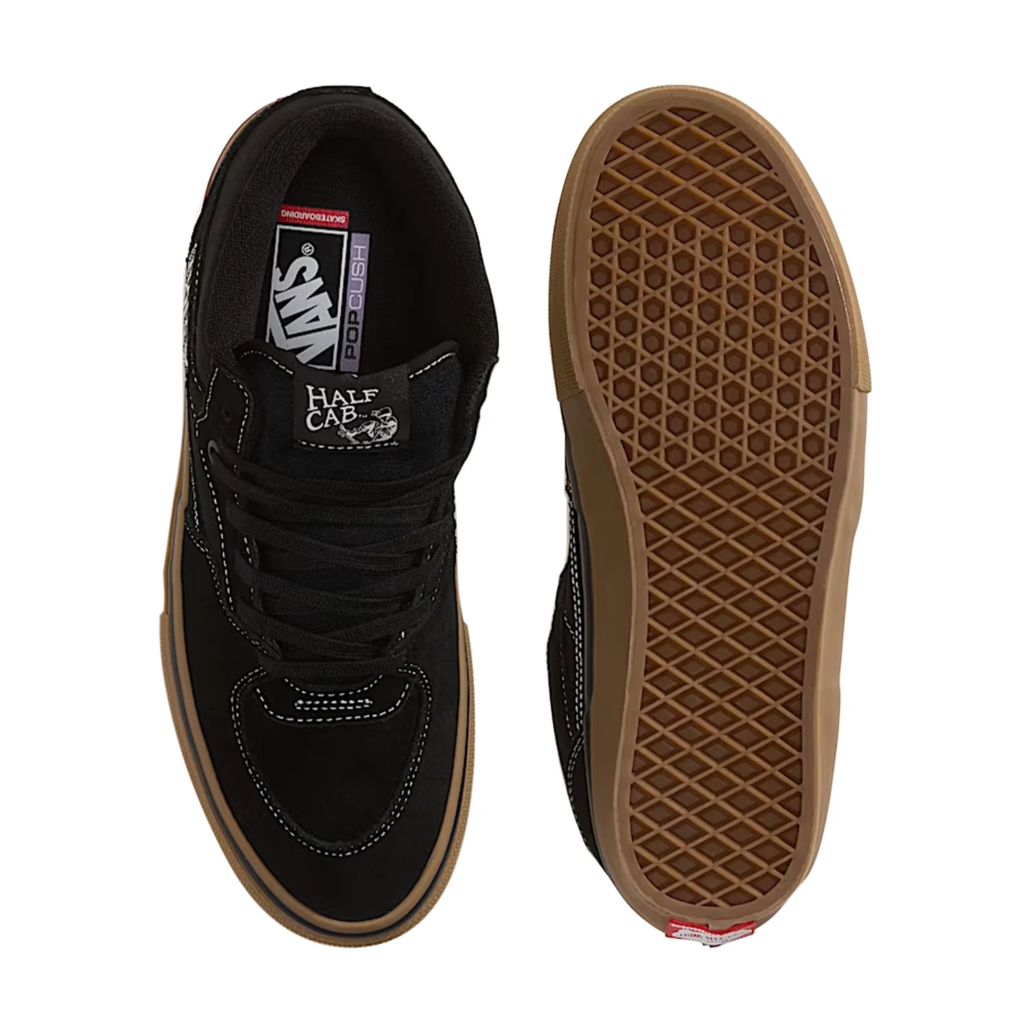 Vans Skate Half Cab Shoe Black/Gum/White - Image 2
