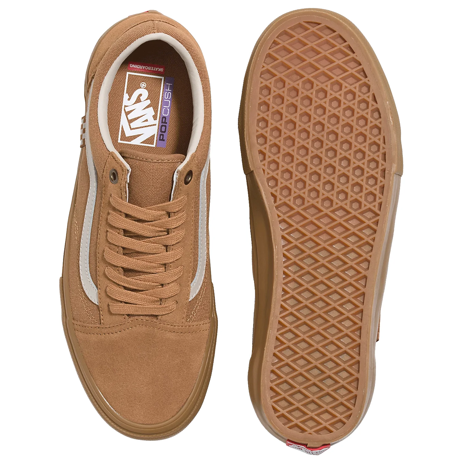 Vans Skate Old Skool Shoe Light Brown/Gum - Image 2