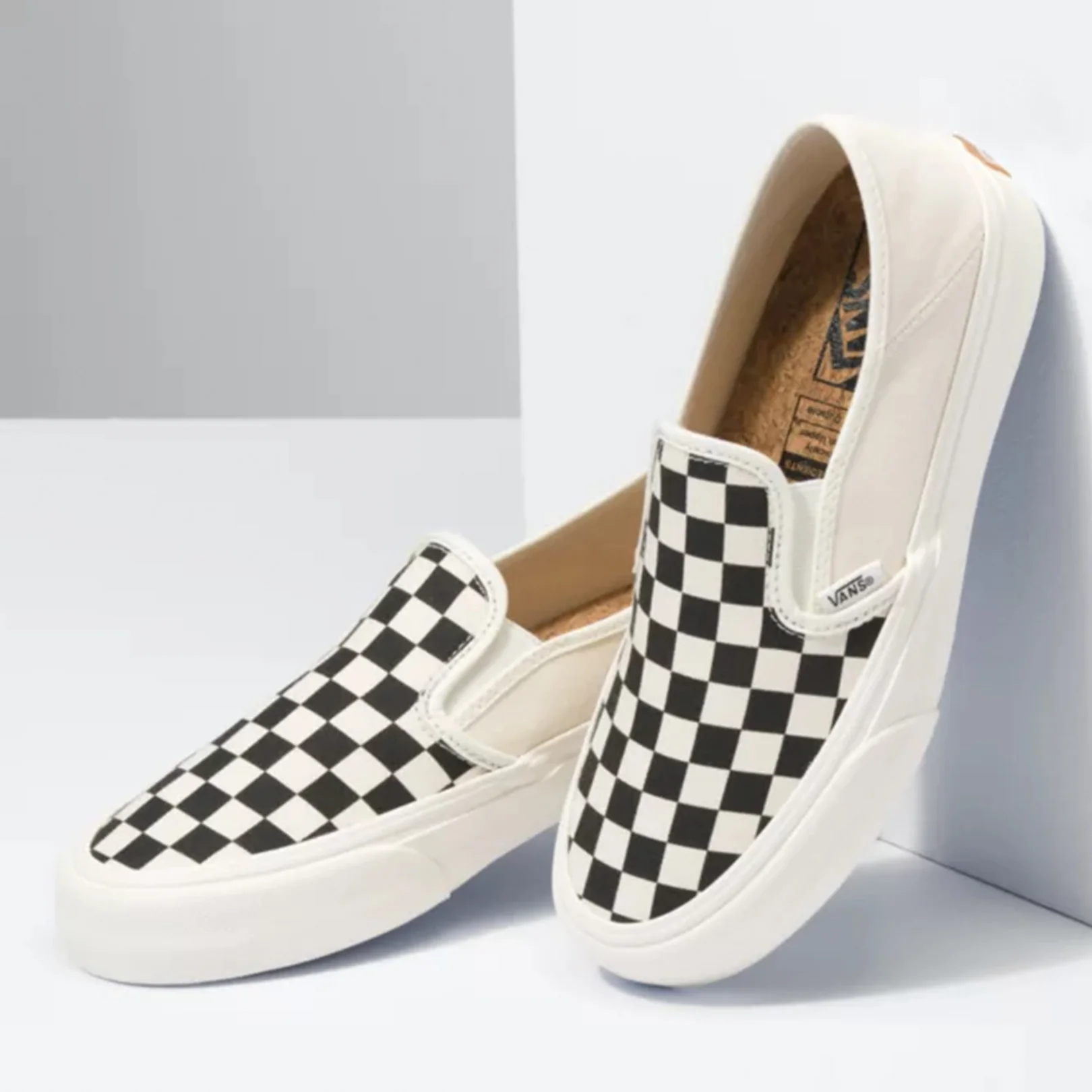 Vans Slip-On SF Shoe (Eco Theory) Black Checkerboard/Marshmallow - Image 5