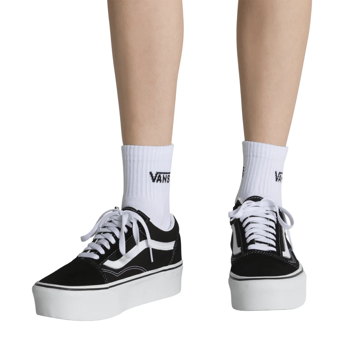 Vans Women's Classic Half Crew Sock White - Image 2