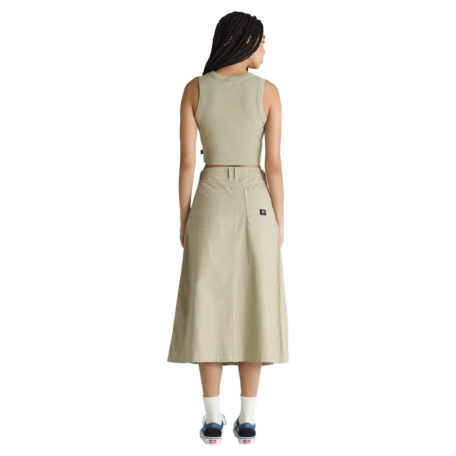 Vans Women's Codey Long Flare Utility Skirt Elm - Image 2