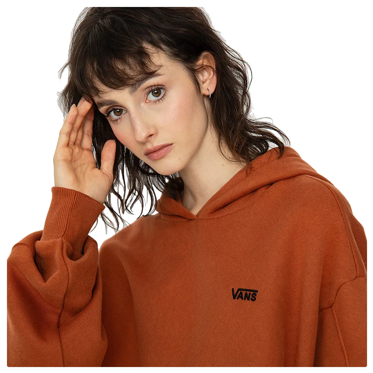 Vans Women's Comfycush L/S Hoodie Ginger Bread - Image 3