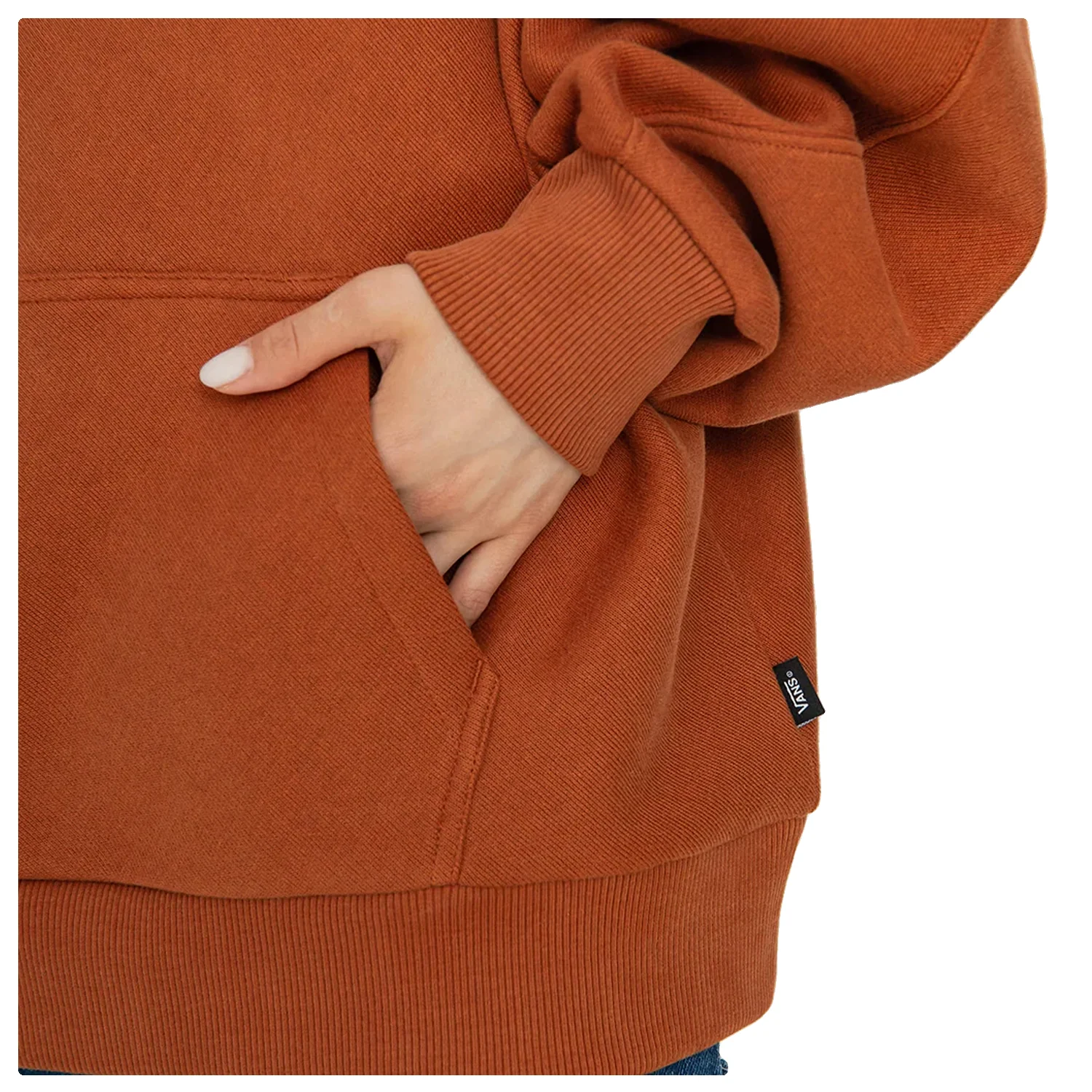 Vans Women's Comfycush L/S Hoodie Ginger Bread - Image 4