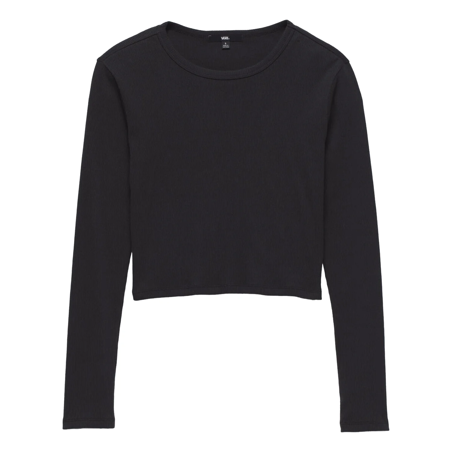 Vans Women's Drew Rib L/S Top Black - Image 4