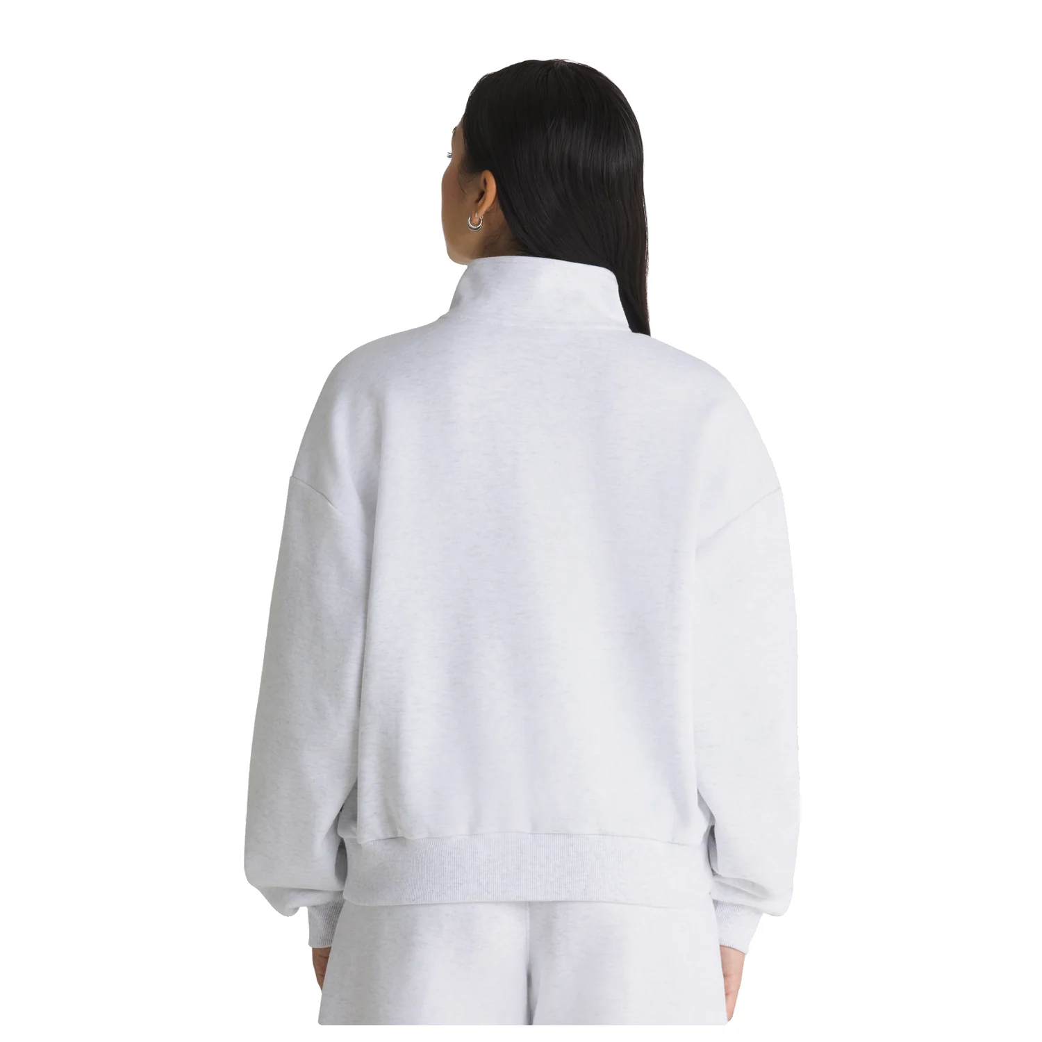 Vans Women's Elevated Double Knit Mock Neck Sweater White Heather - Image 3