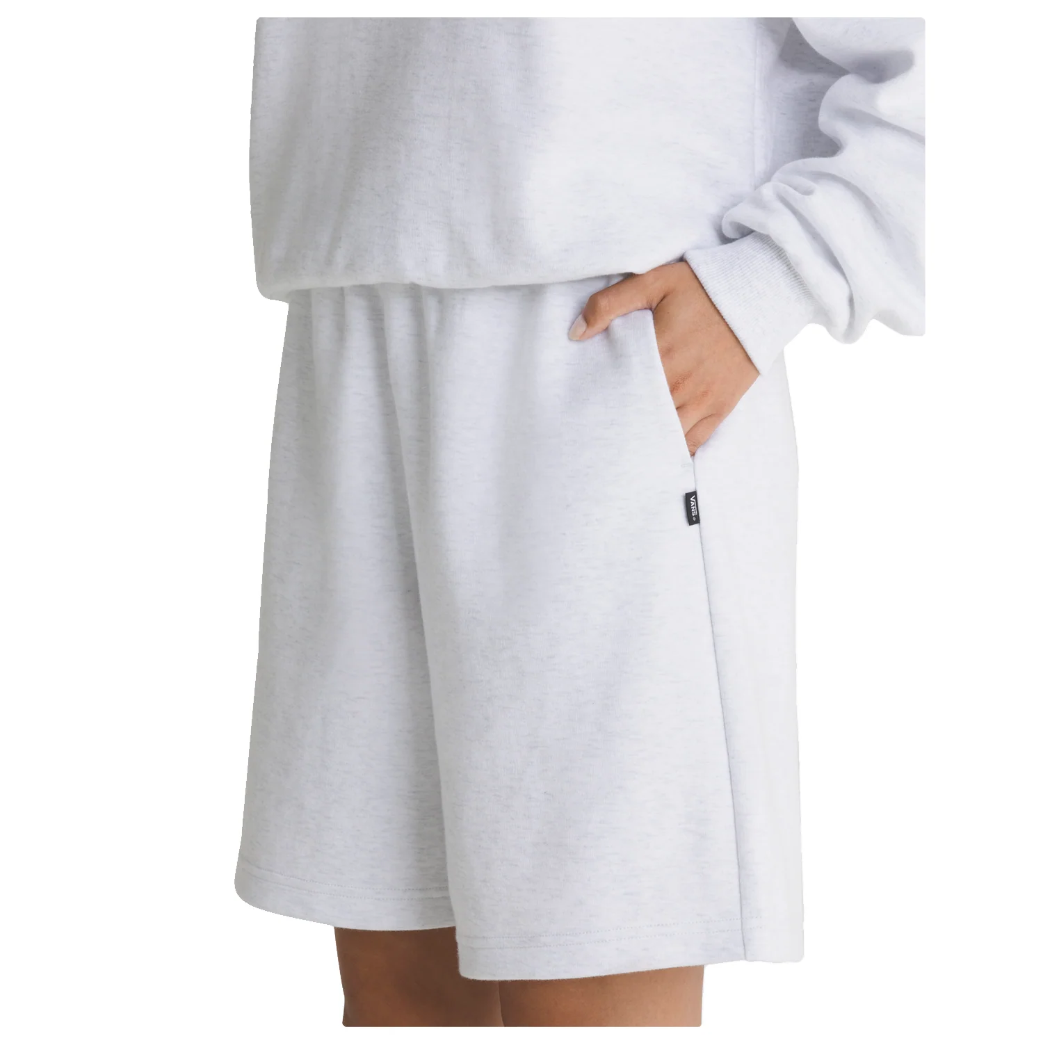 Vans Women's Elevated Double Knit Relaxed Short White Heather - Image 3