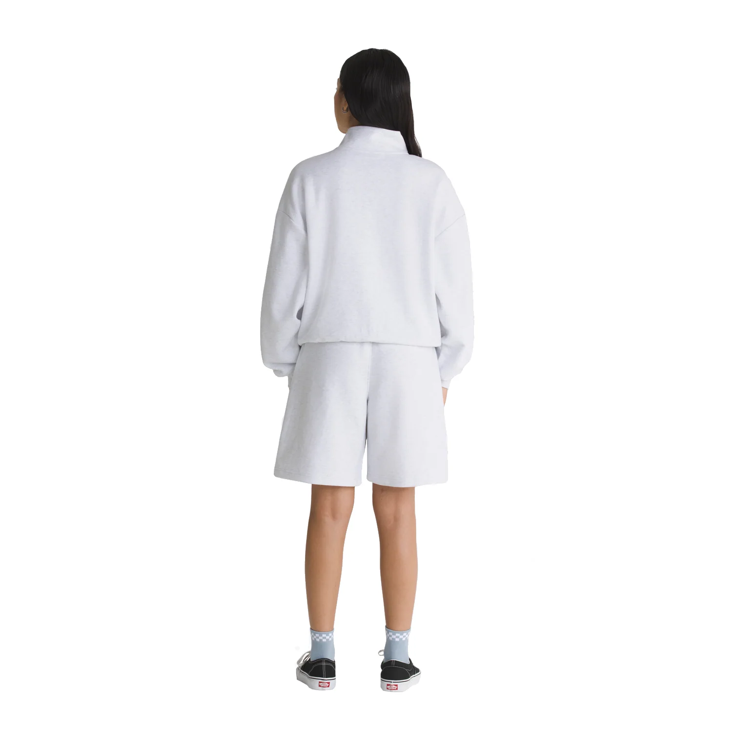 Vans Women's Elevated Double Knit Relaxed Short White Heather - Image 4