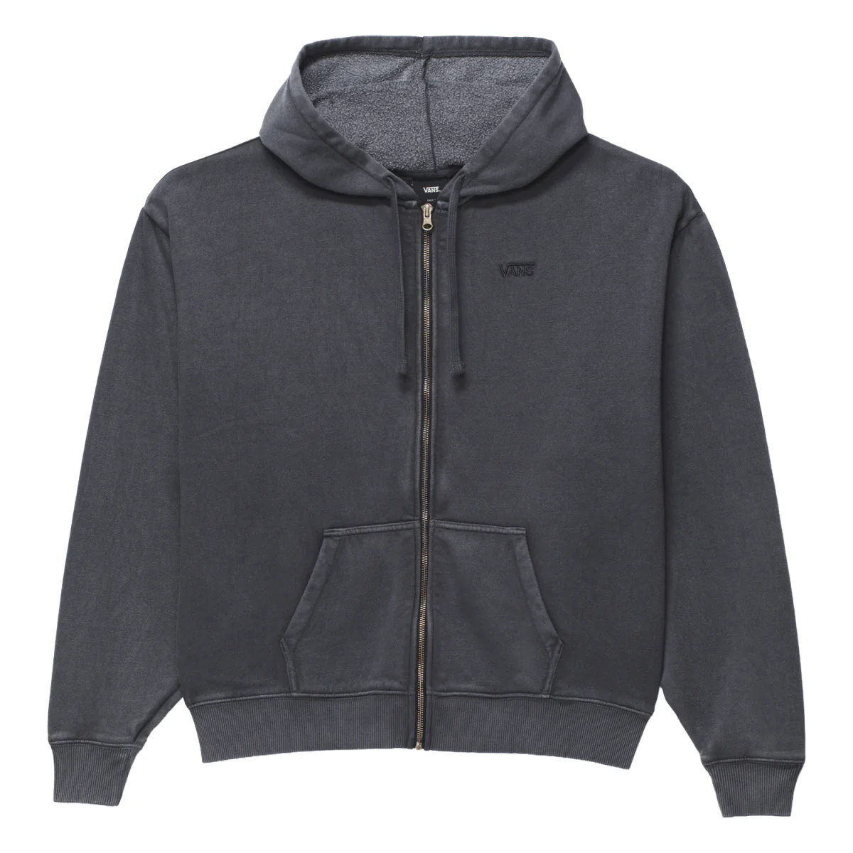 Vans Women's Everyday Oversized Zip Hoodie Black - Image 4