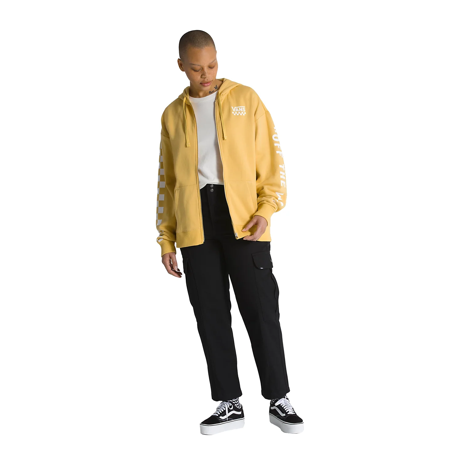 Vans Women's Extra Fun Oversized Hoodie Ochre - Image 3