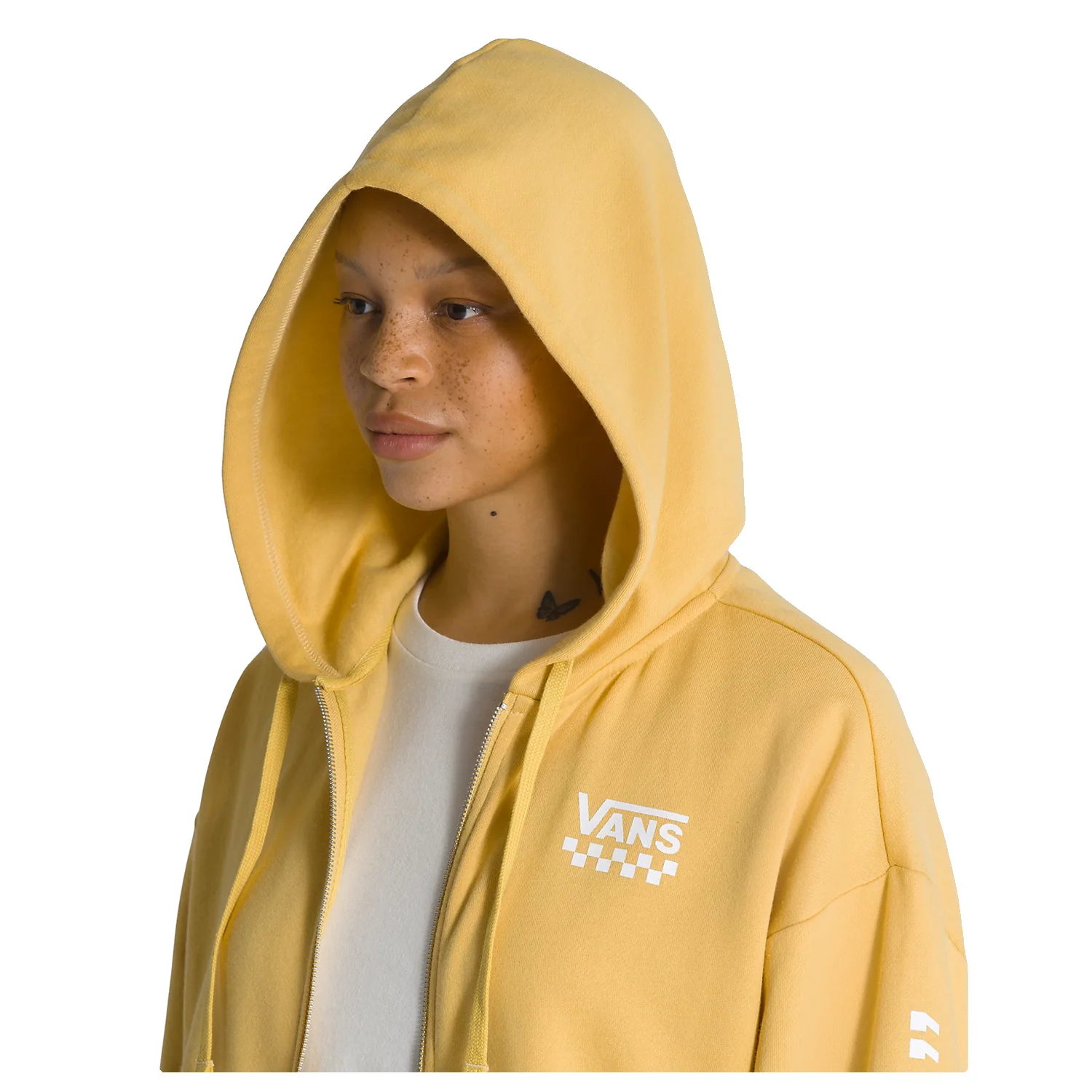 Vans Women's Extra Fun Oversized Hoodie Ochre - Image 4