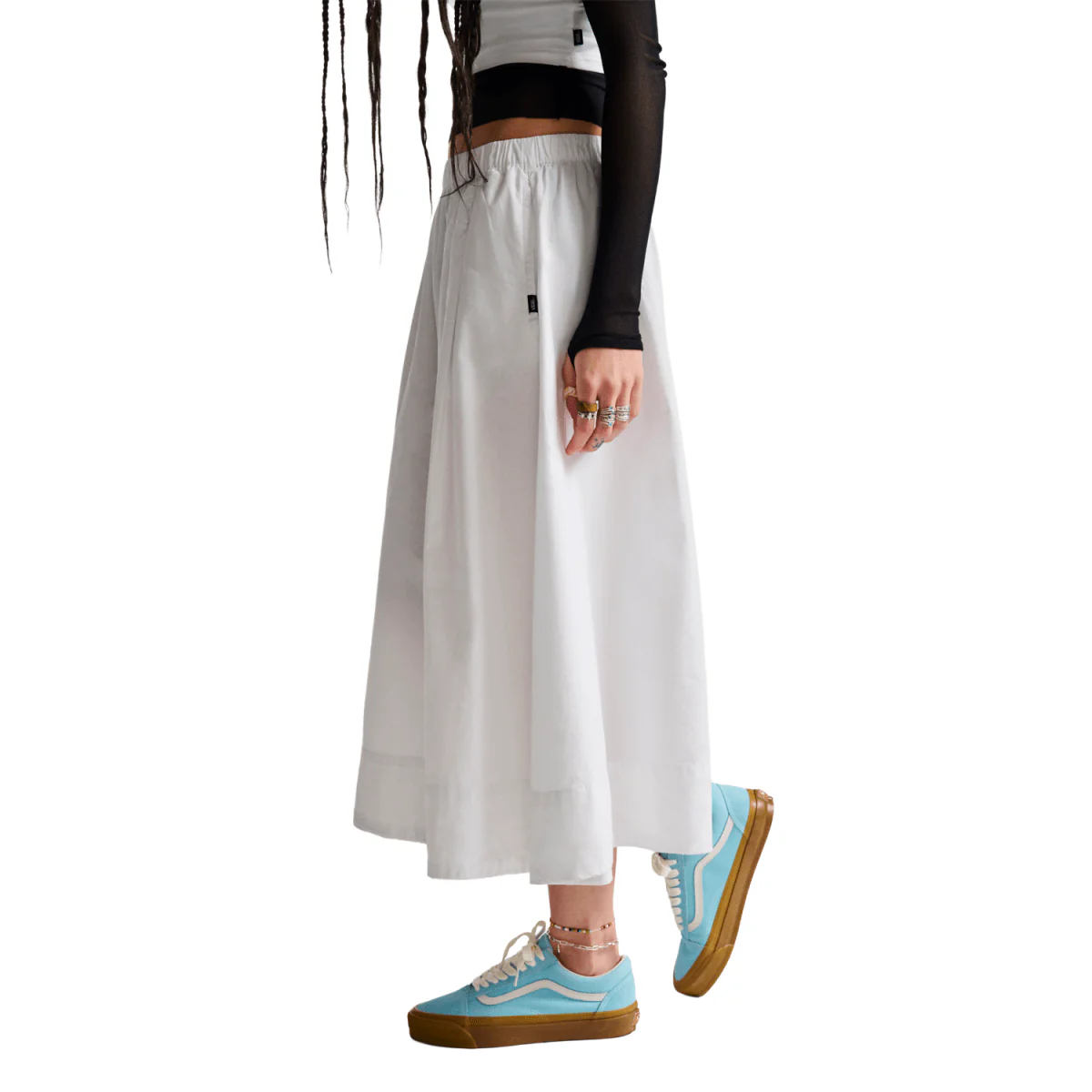 Vans Women's Francesca Full Skirt White - Image 3
