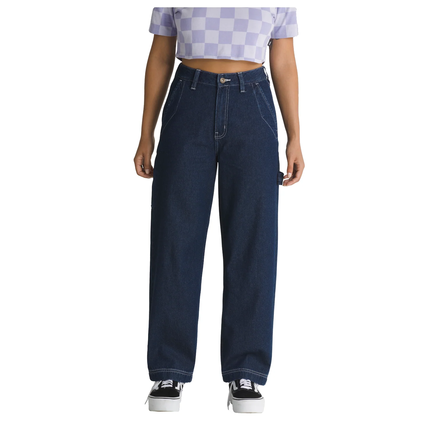 Vans Women's Ground Work Denim Pant Dark Denim - Image 3