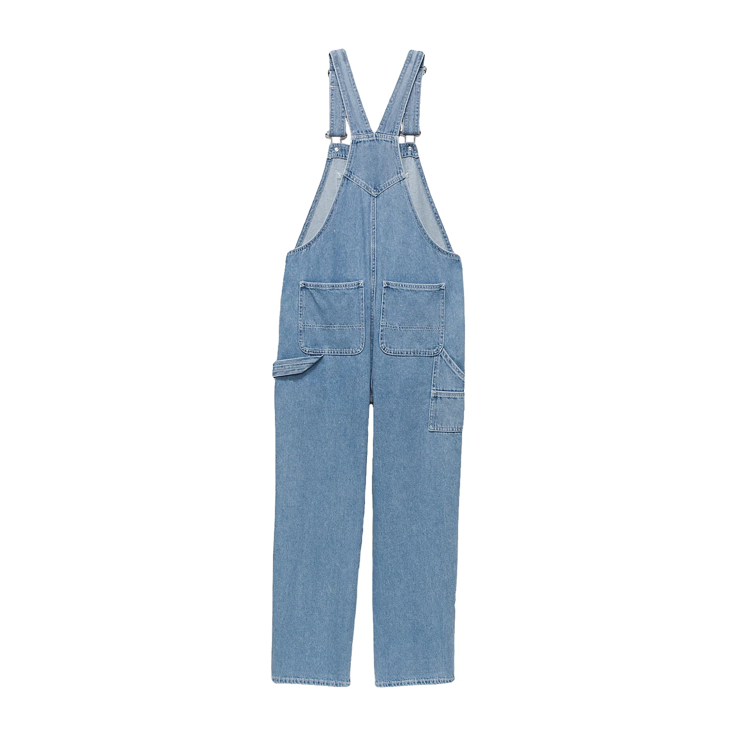 Vans Women's Groundwork Denim Overall Stone Wash - Image 5