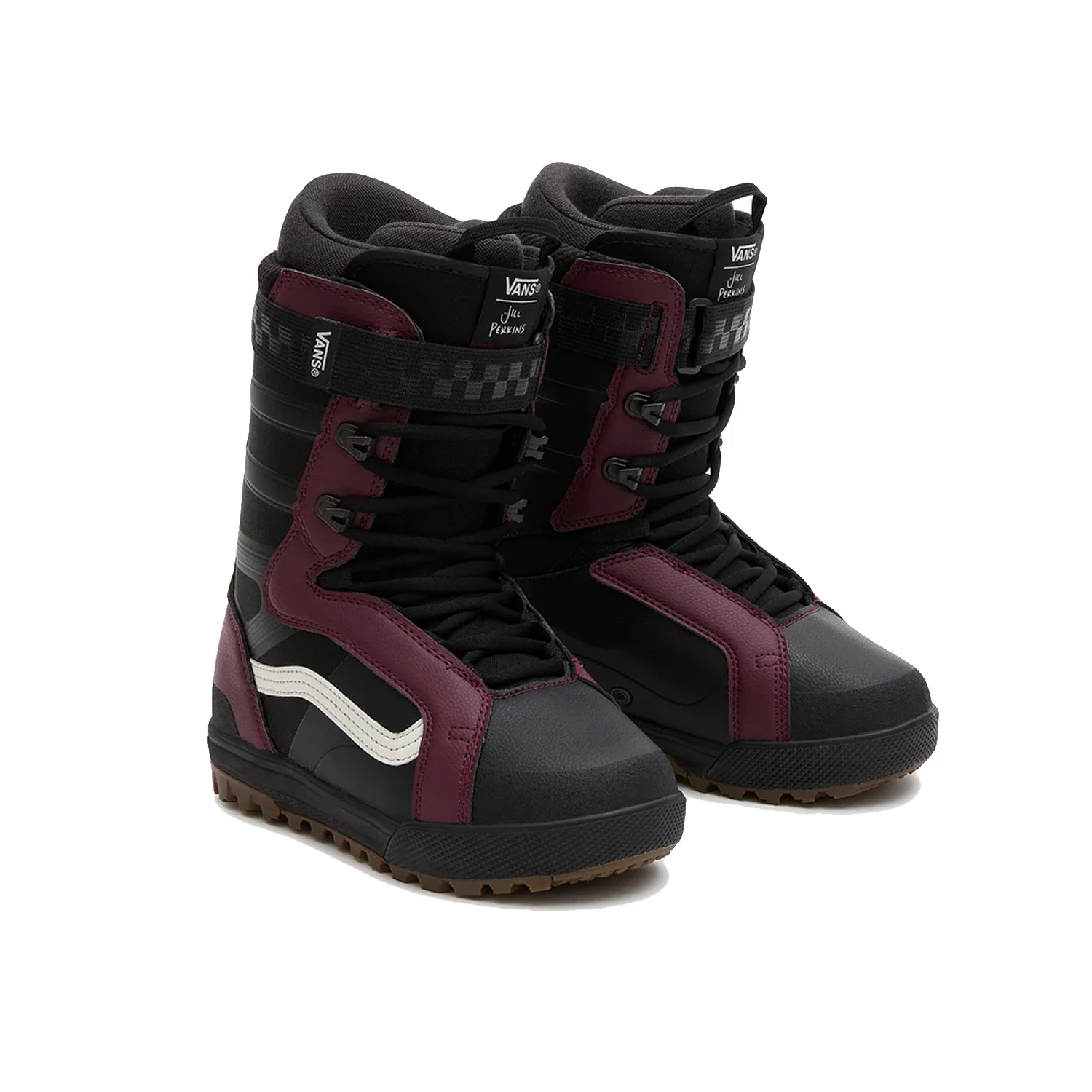 Vans Women's Hi-Standard Pro x Jill Perkins Snowboard Boots 2024 Black/Burgundy - Image 3