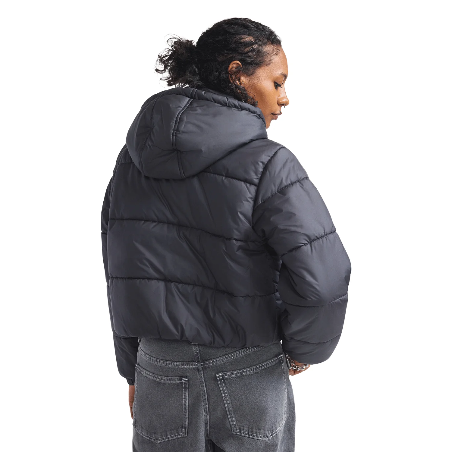 Vans Women's MTE Hillgate Cropped Puffer Jacket Black - Image 3