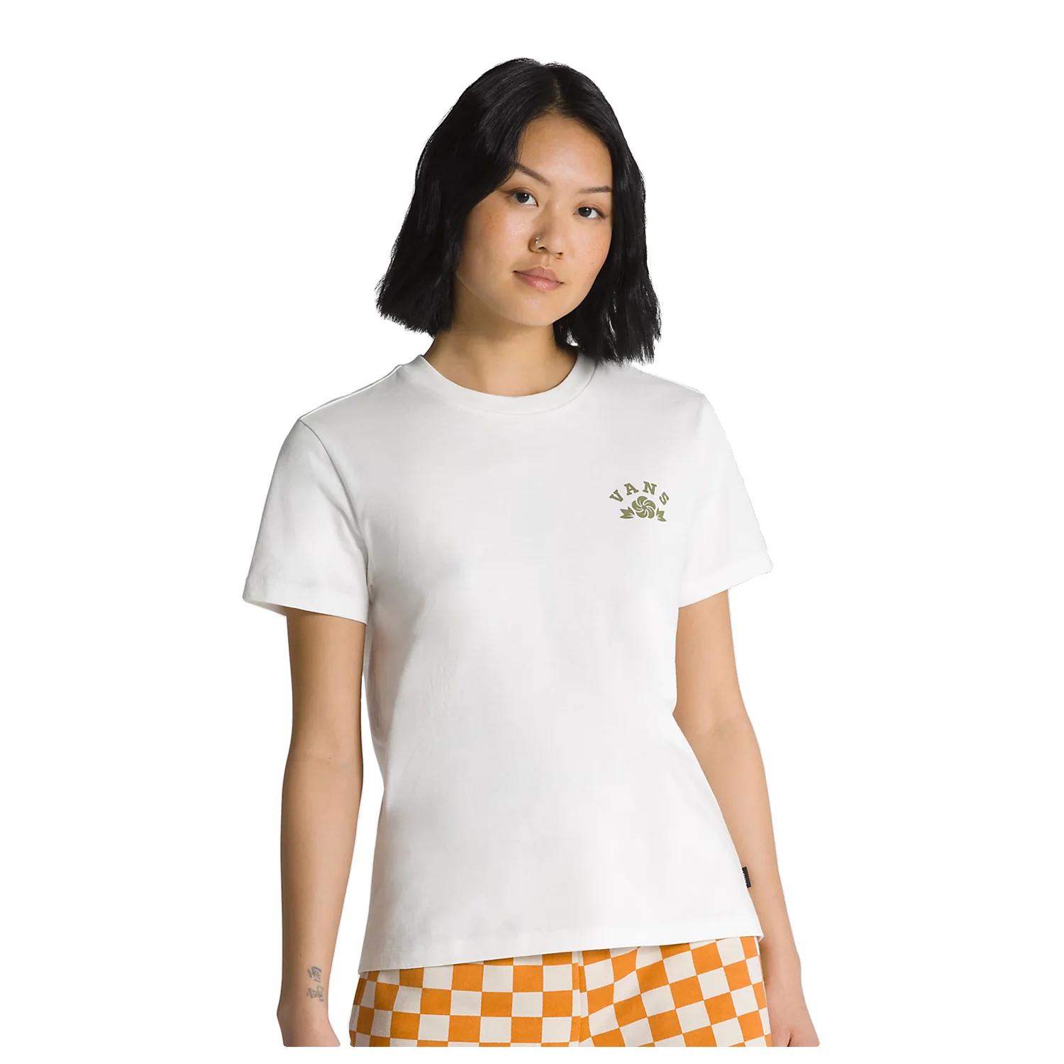 Vans Women's Peake Crew Tee Marshmallow - Image 2