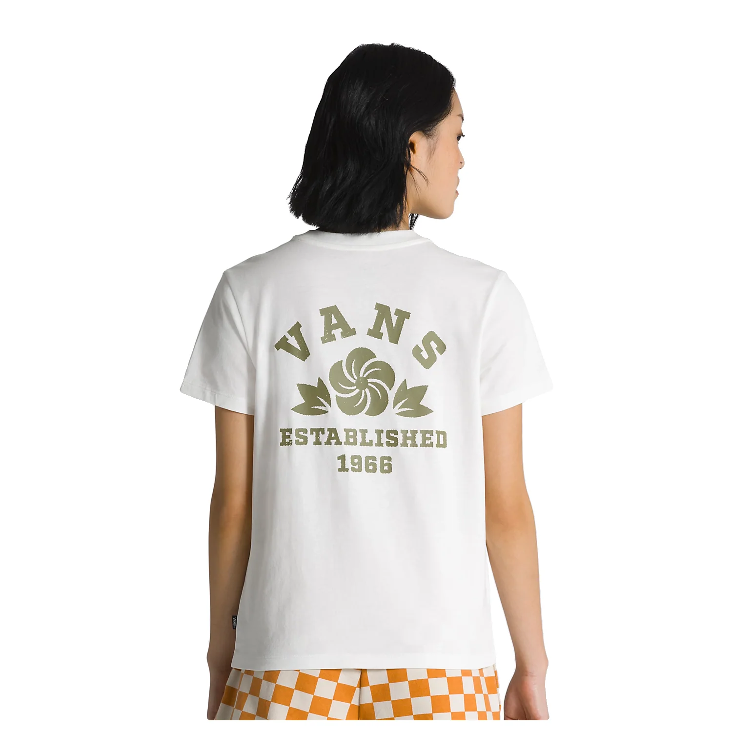 Vans Women's Peake Crew Tee Marshmallow - Image 3
