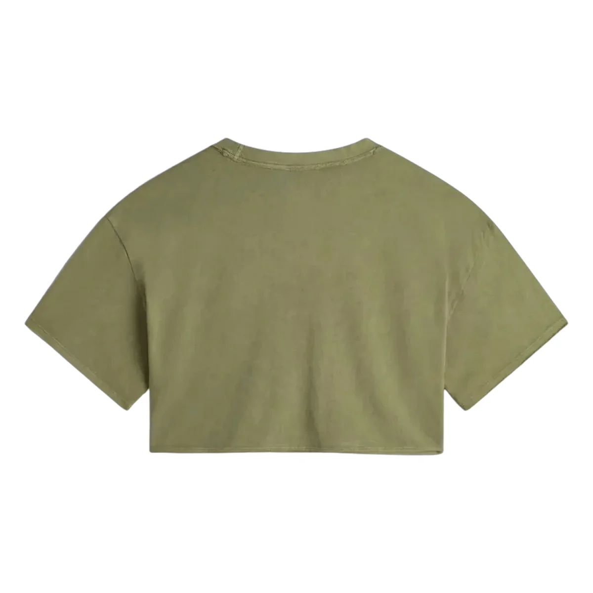 Vans Women's Relaxed Crop Wash S/S T-Shirt Loden Green - Image 2