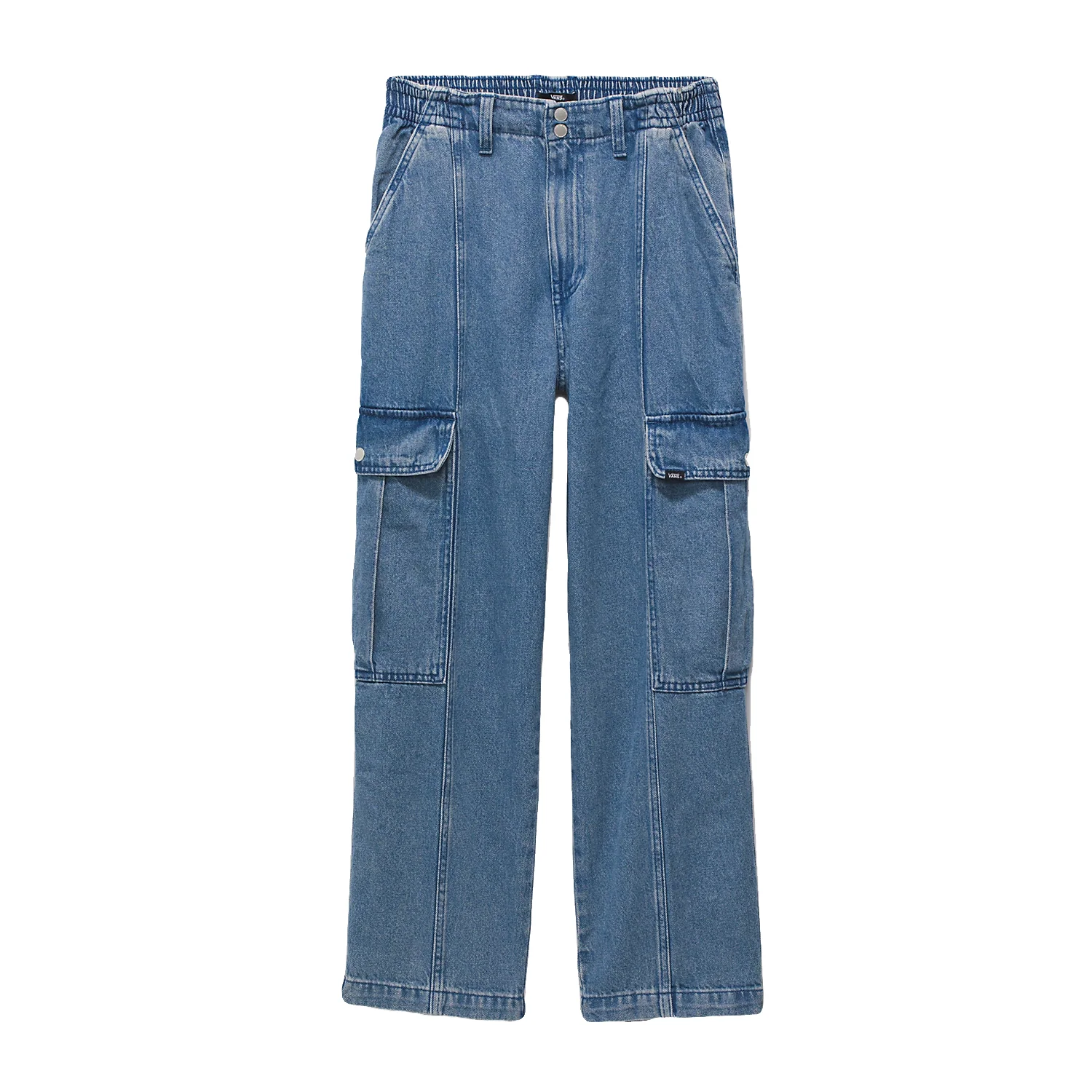 Vans Women's Sidewalk Denim Cargo Pant Stone Wash - Image 4