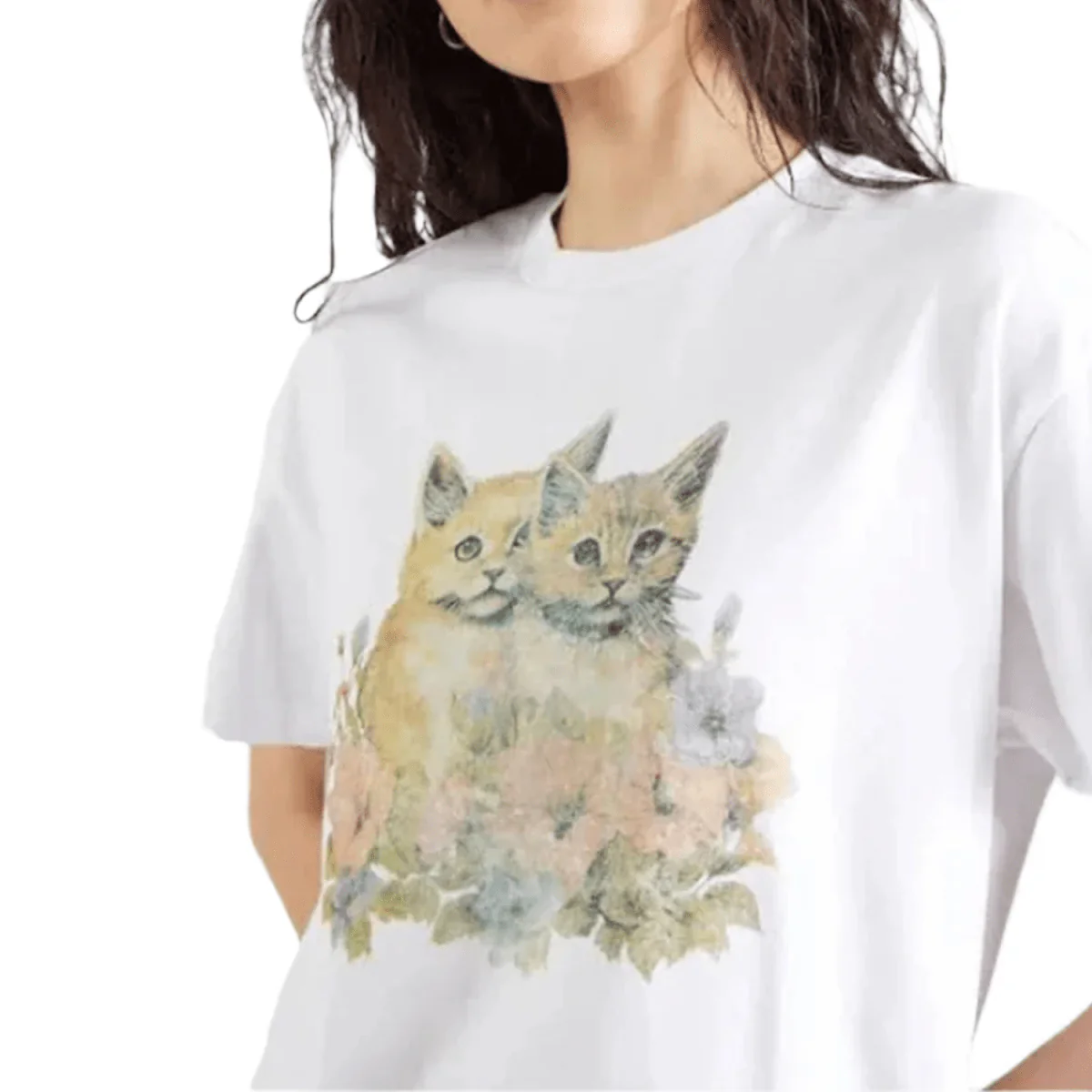 Vans Women's Smitten Oversized S/S T-Shirt White - Image 2